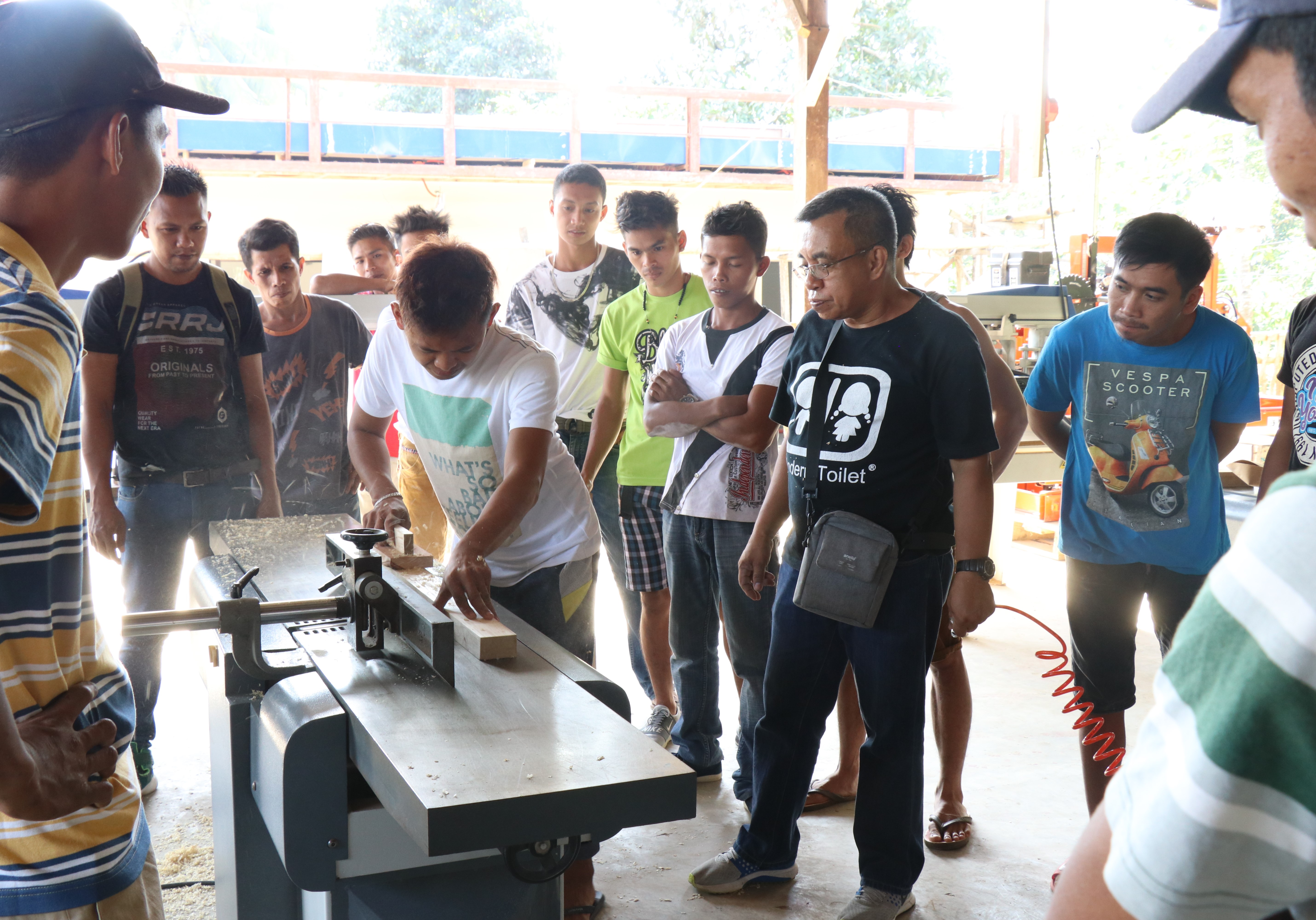 Trainees during the hands-on activity.