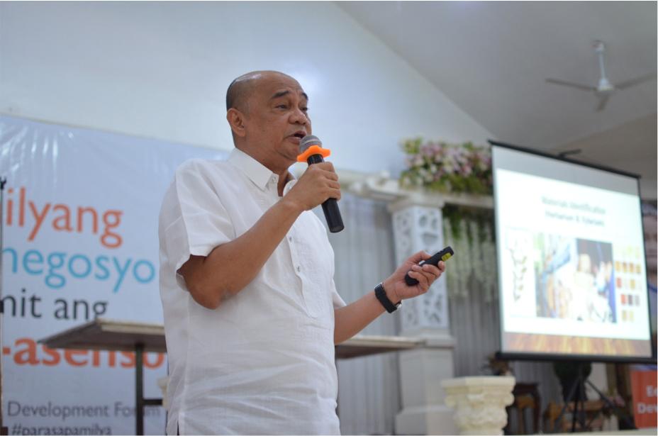 Deputy Director Felix B. Tamolang talks about DOST-FPRDI’s S&T programs and services to SMEs and communities.