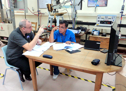 Mr. Bruce Lovell (left) with Engr. Victor G. Revilleza (right), FFTC Technical Manager.