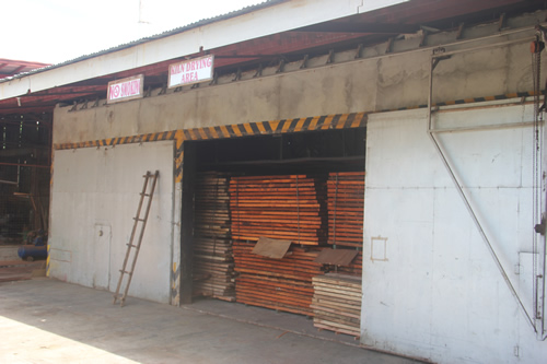 Lumber storage facility. 