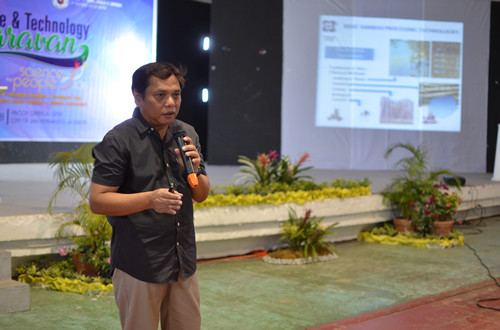 Dr. Rico Cabangon talks about DOST-FPRDI’s bamboo processing technologies in La Union.