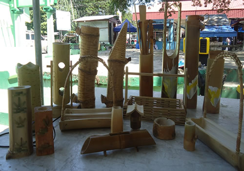 Bamboo handicraft products.