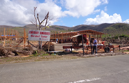 The building of temporary houses is a priority for the thousands of homeless ‘Yolanda’ survivors.